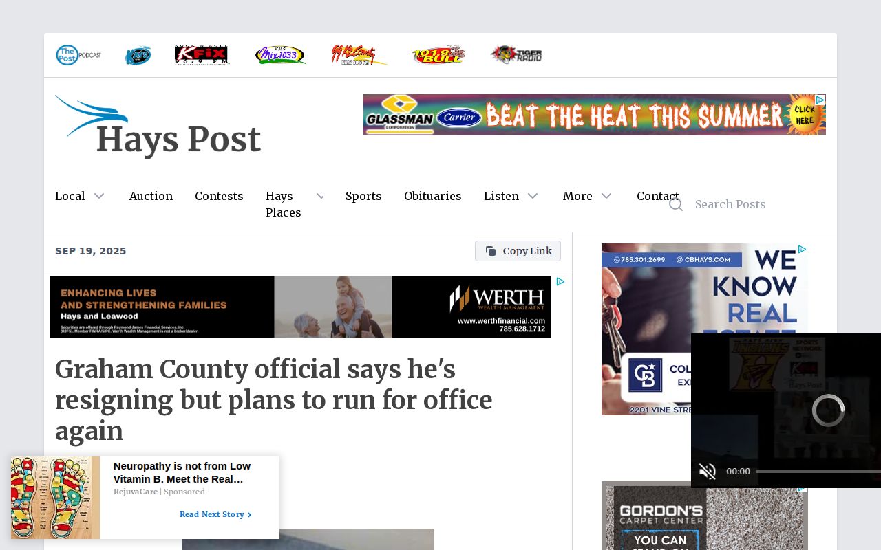 Hays Post Graham County crime news court disposition follow-through